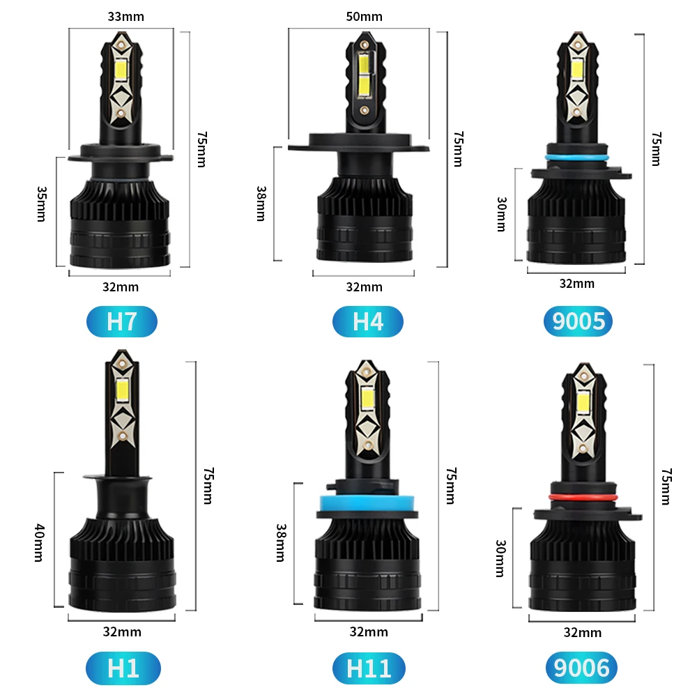 Melhor farol led h7 alto/baixo feixe auto lâmpadas csp 3570 6000k branco super brilhante luz do carro 180w dc12v