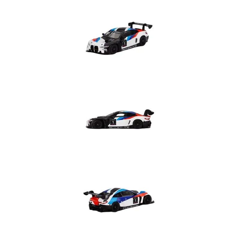 1:64 BMW M4 G82 M4 GT3 Racing Micro diecast alloy car model Boy toy Collection Decorative display pieces for children\'s gifts.