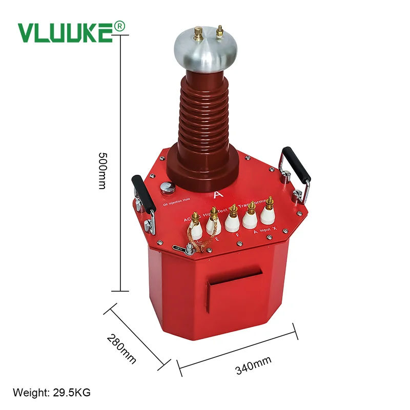 VLUUKE BYQ5kVA 50KV AC Hipot Tester Oil Type High Accuracy IP67 Protection 10W Power High Voltage Electrical Testing Withstand