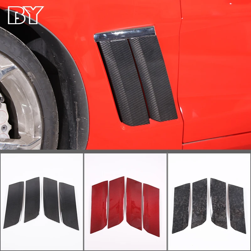 

Real Carbon Fiber Car Side Fender Air Vent Trim Cover Flow Sticker For Chevrolet Corvette C6 2005-2013 Auto Accessories