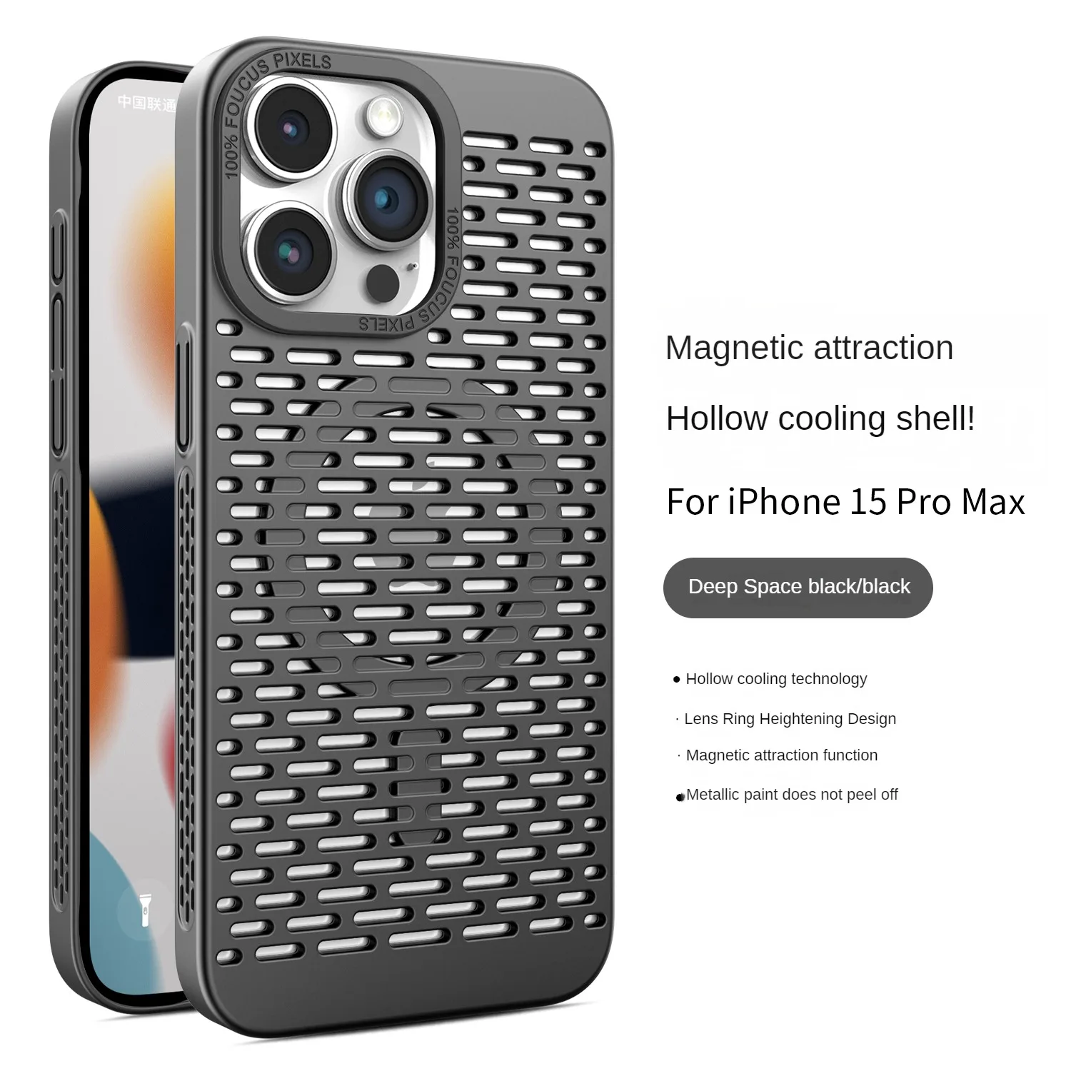 Luxury Ultra Thin Heat Dissipation Mesh Magsafe phone Case for iPhone 15 13 12 14 11 Pro Max 15 Plus Metal Lens Protection Cover