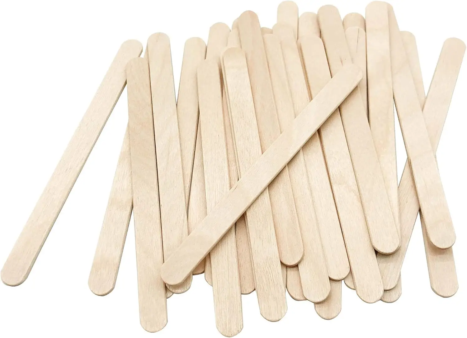 50/100Pcs Craft Sticks, Ice Cream Sticks Natural Wood Popsicle Craft Sticks, 11.4cm Length Treat Sticks Ice Pop Sticks for DIY