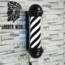 29'' Barber Pole Light Hair Salon Barber Shop Open Sign Rotating LED Strips IP54 Waterproof Save Energy Wall Mount Light