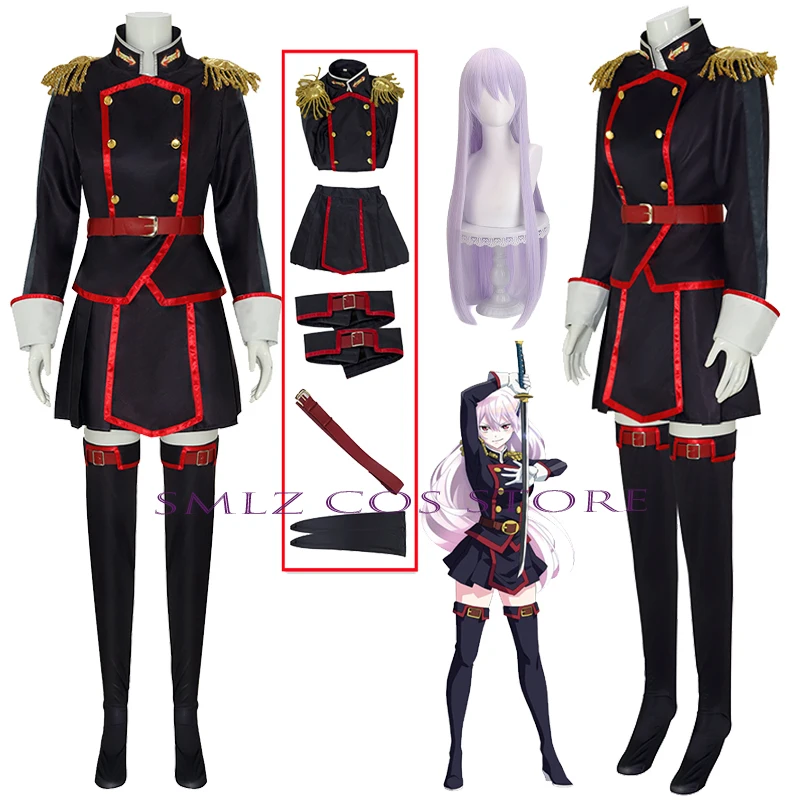 Uzen Kyoka Cosplay Anime Mato Seihei No Slave Cosplay Costume Uniform Coat Skirt Wig Suit Party Role Play Clothing for Women