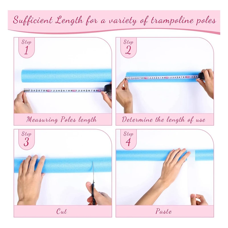 

24 шт. сменные чехлы-накладки из пеноматериала для стоек батута, длина 88 см, пенопластовые рукава для стоек батута, аксессуары для батута