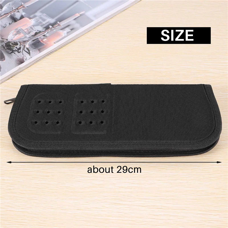 AS53-29Cm Artist Paint Brush Holder Zippered Brush Case for Oil Acrylic Watercolor Brush Breathable Painting