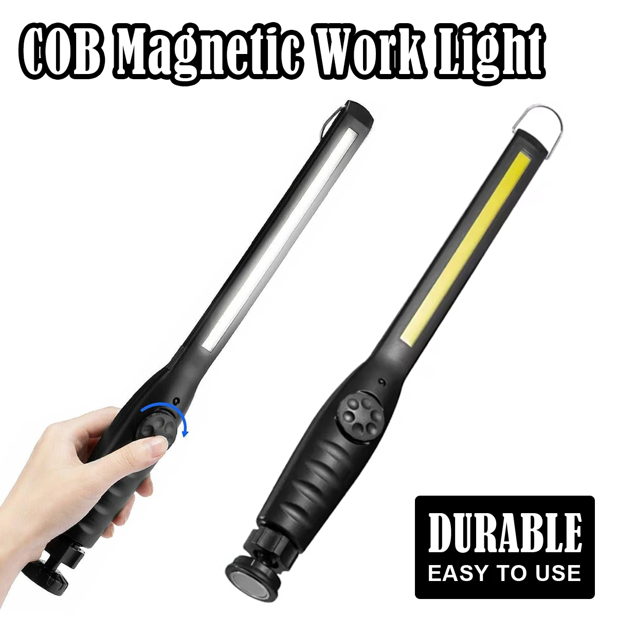 Led Waterproof Work Light 360°Rotating Angle Usb Work Light Strong Magnetic Rechargeable Cob Portable Work Lights Repair Vehicle