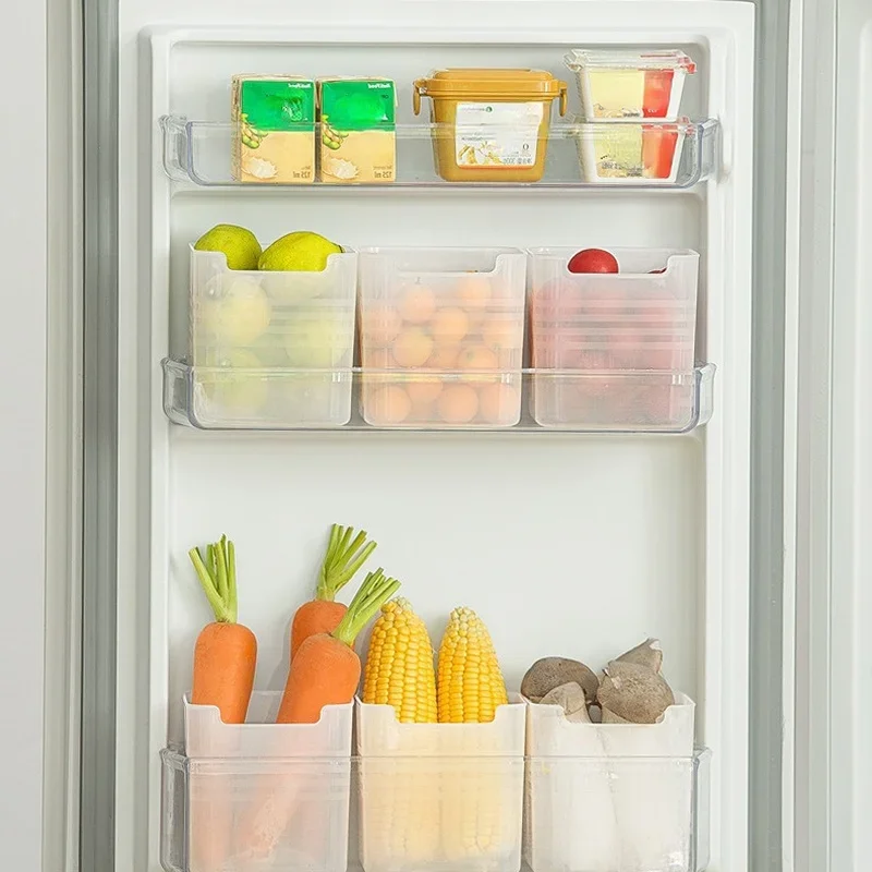 Fridge Organizer Food Fresh Storage Box Refrigerator Side Door Vegetable Fruit Spice Organizer Food Container Kitchen Storages