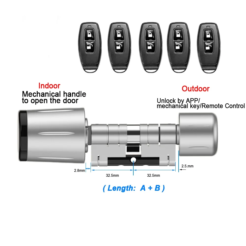 Controllo App TTlock impermeabile IP68 per serratura intelligente esterna con chiave meccanica