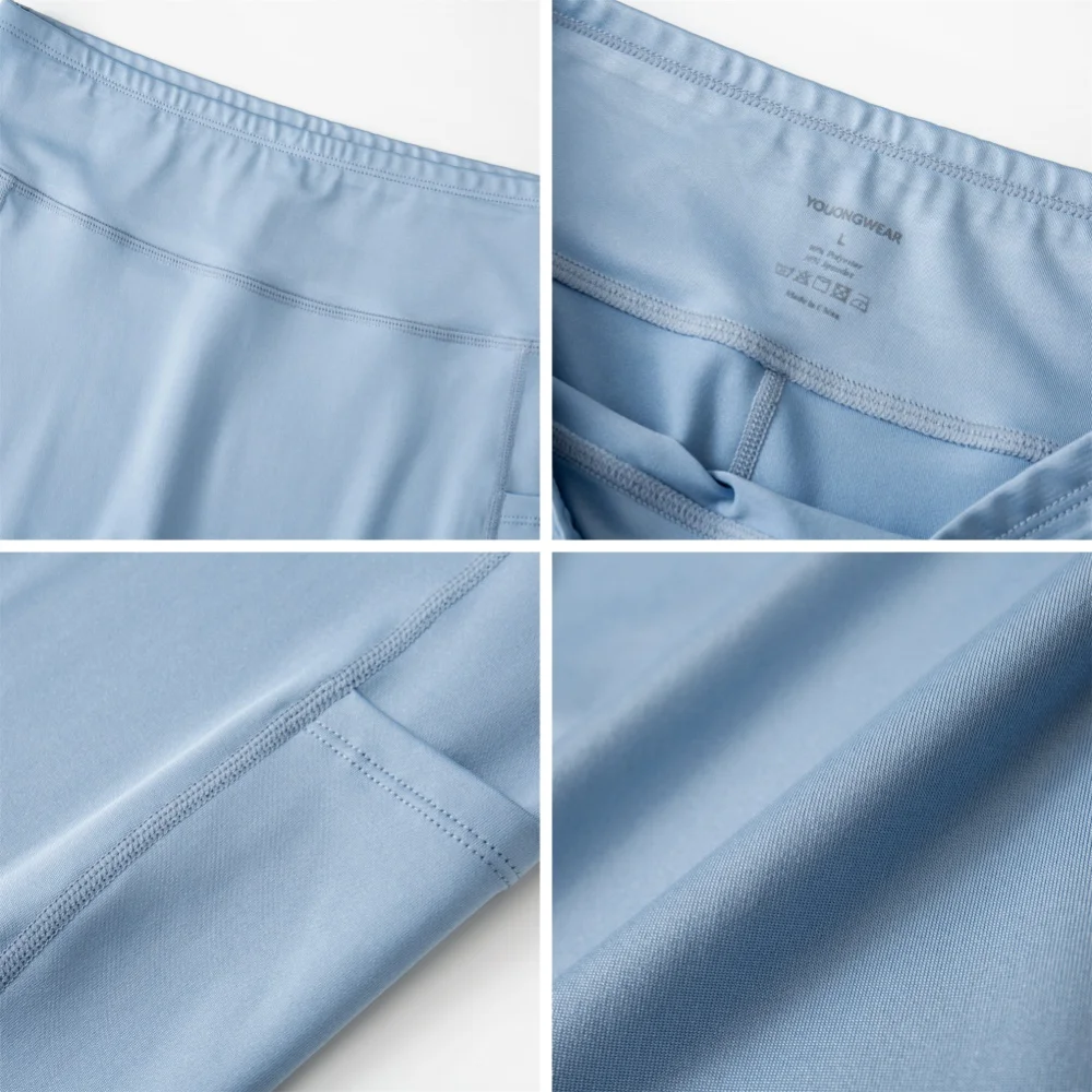 Herren-Yoga-Caprihose mit hoher Taille und Taschen – dehnbare Workout-Leggings für Fitness und Laufen – Detail 5