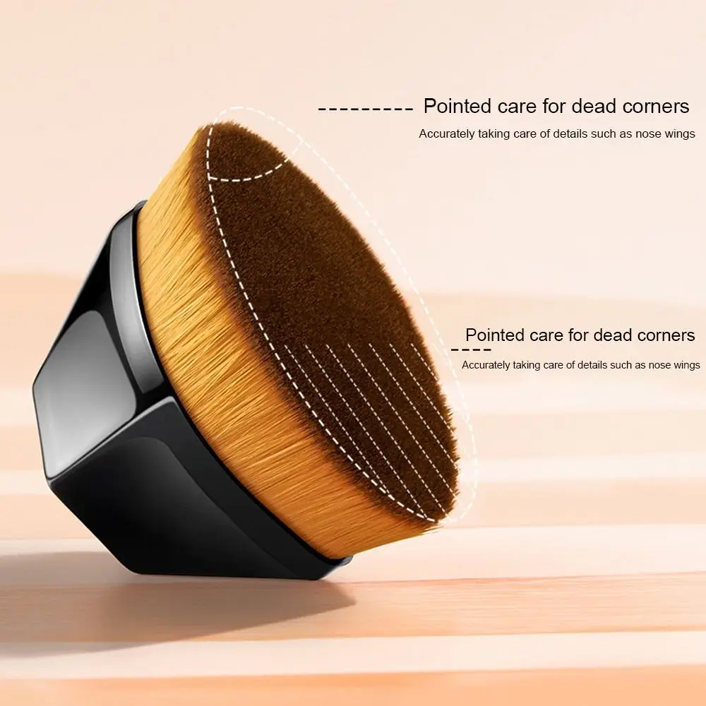 Kabuki Face Blush Foundation Make-upborstel Platte bovenkant voor het mengen van vloeibare crème Vloeibaar poeder Make-uptool Foundation Brush Dames