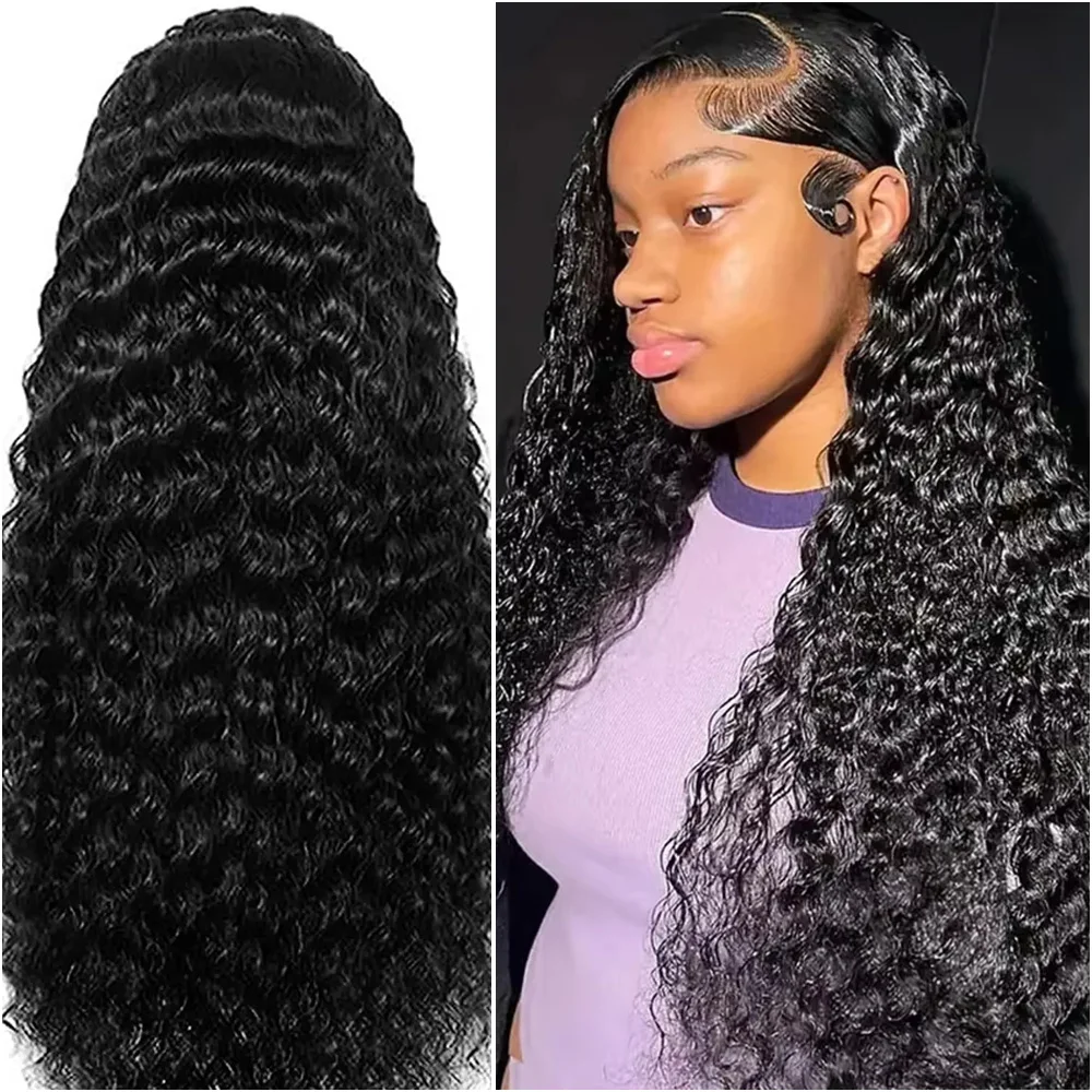 

Парик с кружевной вставкой 13x4/13x6, плотность 250, длина 40 дюймов, с эффектом «водной волны», глубокая волна, без клея, для женщин