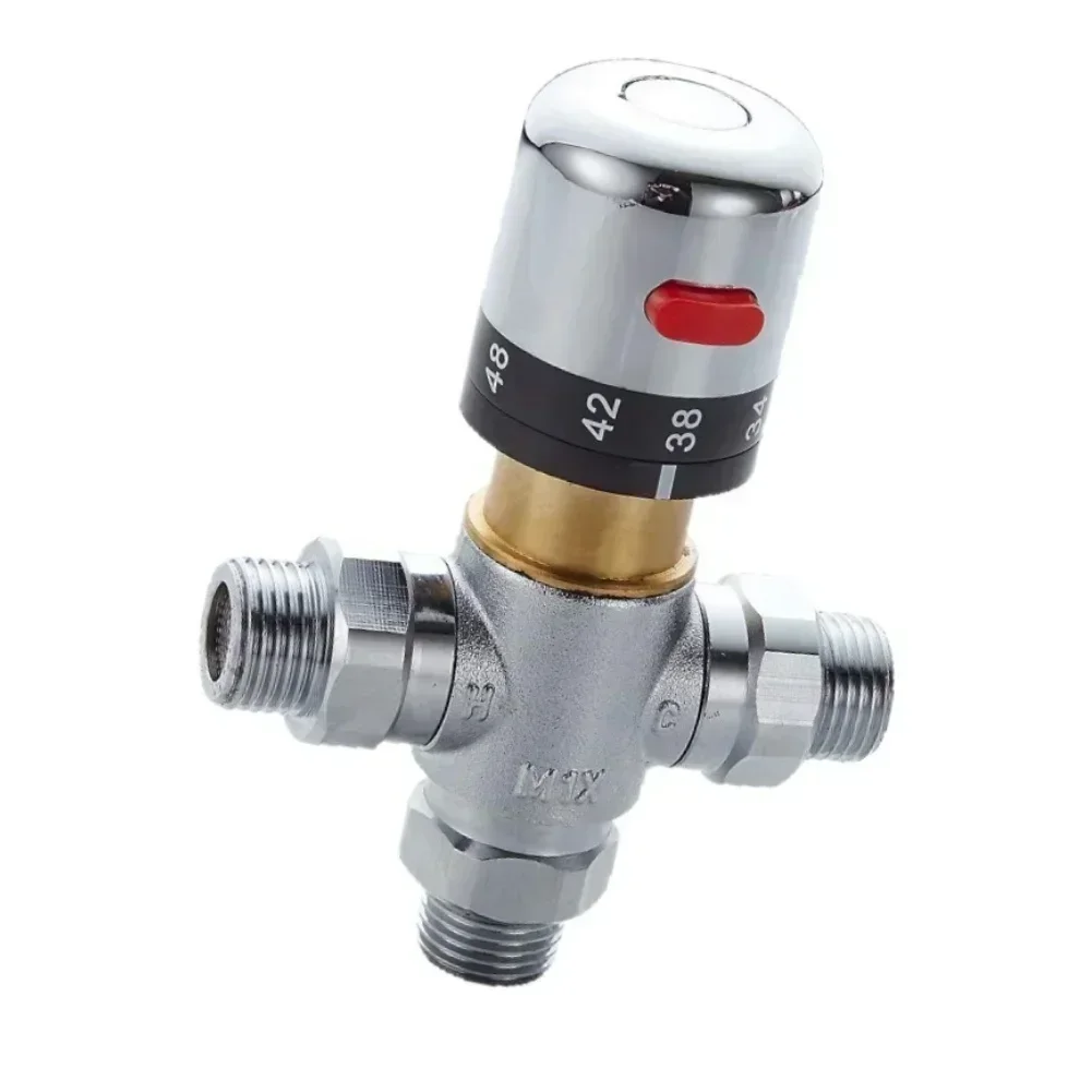 Long-lasting Copper Thermostatic Mixing Valve For Stable Hot &Cold Water Control Home Improvement Hardware Parts For Home