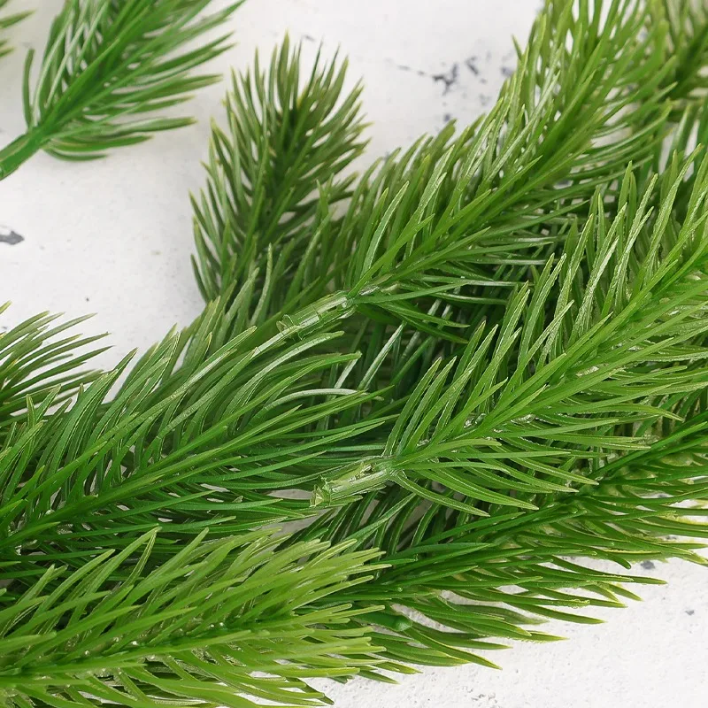 Artificial Pine Needles Leaves Simulated Pine Branches DIY Christmas Garlands Pine Branches Wreath Tabletop New Year Decoration