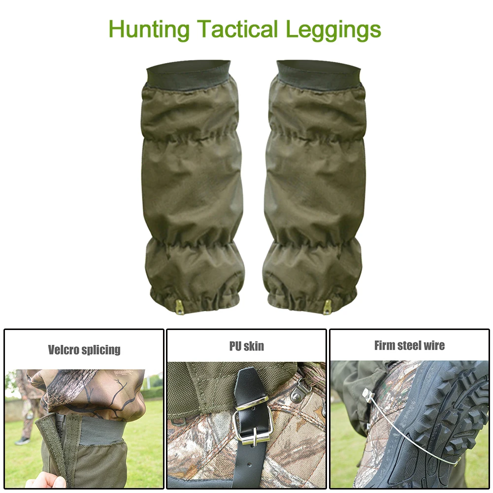 A Pair Hunting Tactical Leggings Hunting Waterproof Camping Mountain Training Leggings Snow Sleeves Mosquito Proof Leggings