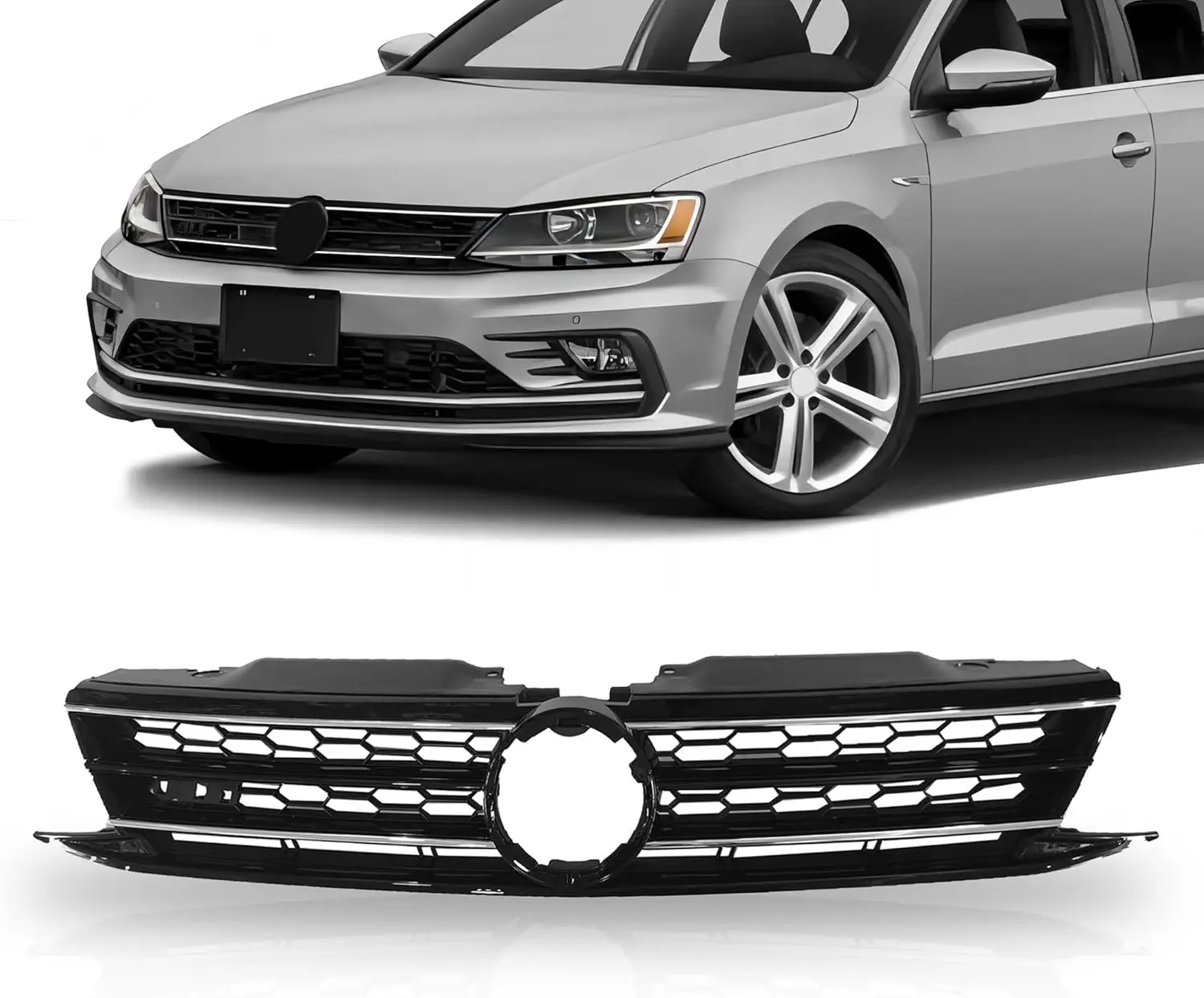 

For Volkswagen 2015 JETTA GLI CHROME FRONT GRILLE OE 16D 853 653 Original Replacement Auto Part