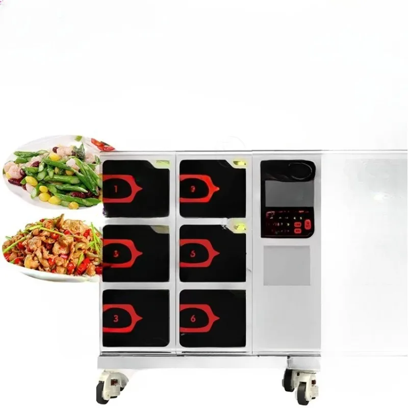Commercial Automated Rice Automatic Food Cooking Machine No Oil Fumes No Cleaning Smart Cooking Equipment