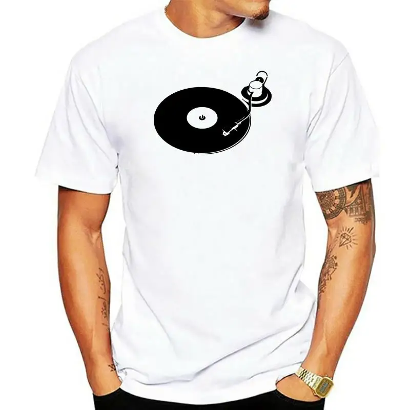 Turntable Shirt Dj T Hip Hop Rap House Techno Record Player Vinyl Crate Digging Summer O Neck Tops Tee Shirt