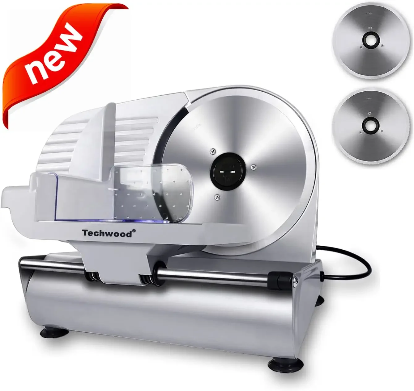 

Электрическая мясорезка/слайсер для деликатесов со съемными лезвиями из нержавеющей стали