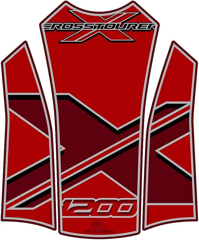 Motorcycle  Anti Slip Side Traction Pads Tank Pad Decals Stickers For Honda VFR1200X Crosstourer 2012-2014 TH021R
