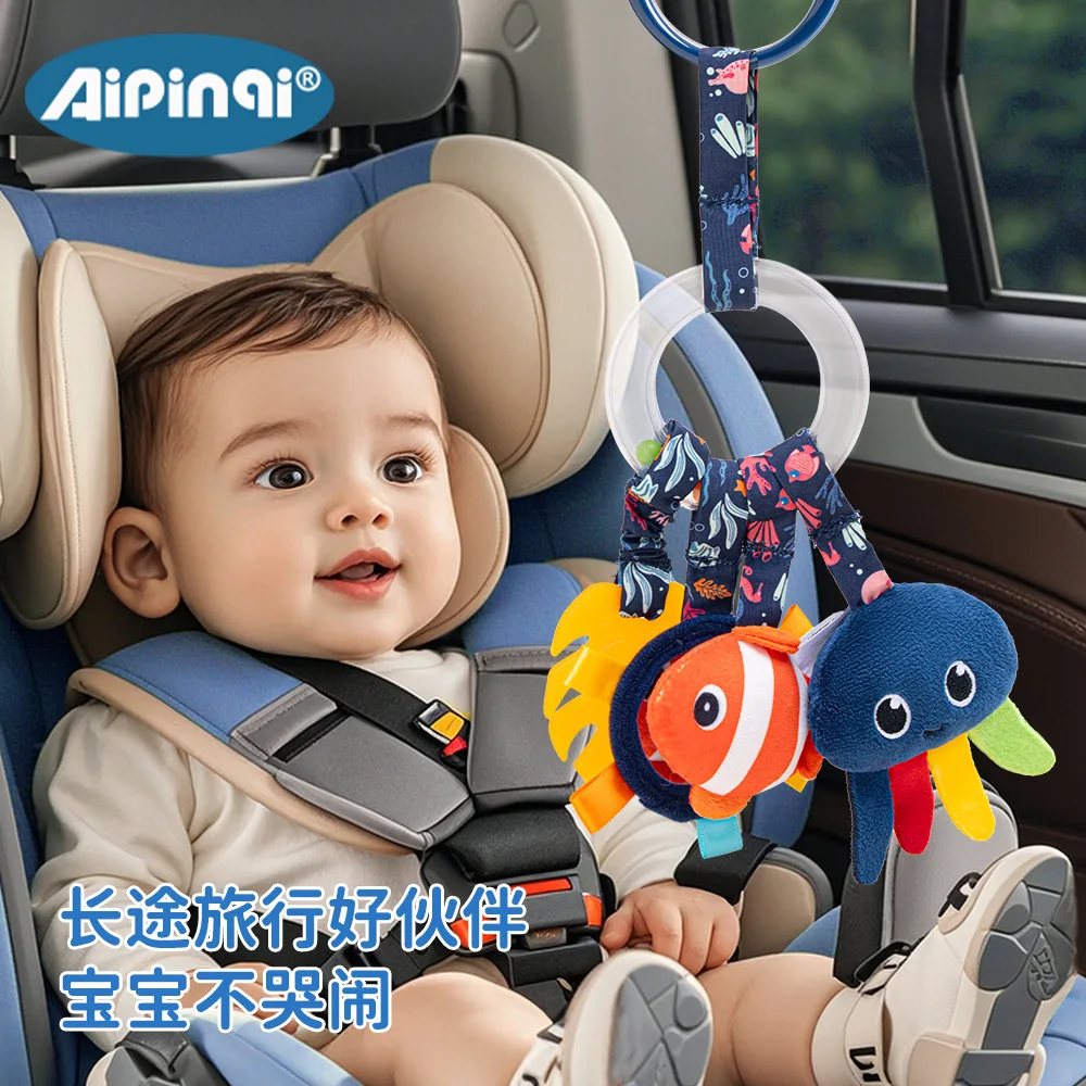 Gomma da dentizione masticabile, appendiabiti per animali marini, appendiabiti per carrozzina, appendiabiti morbido e carino, giocattolo lenitivo