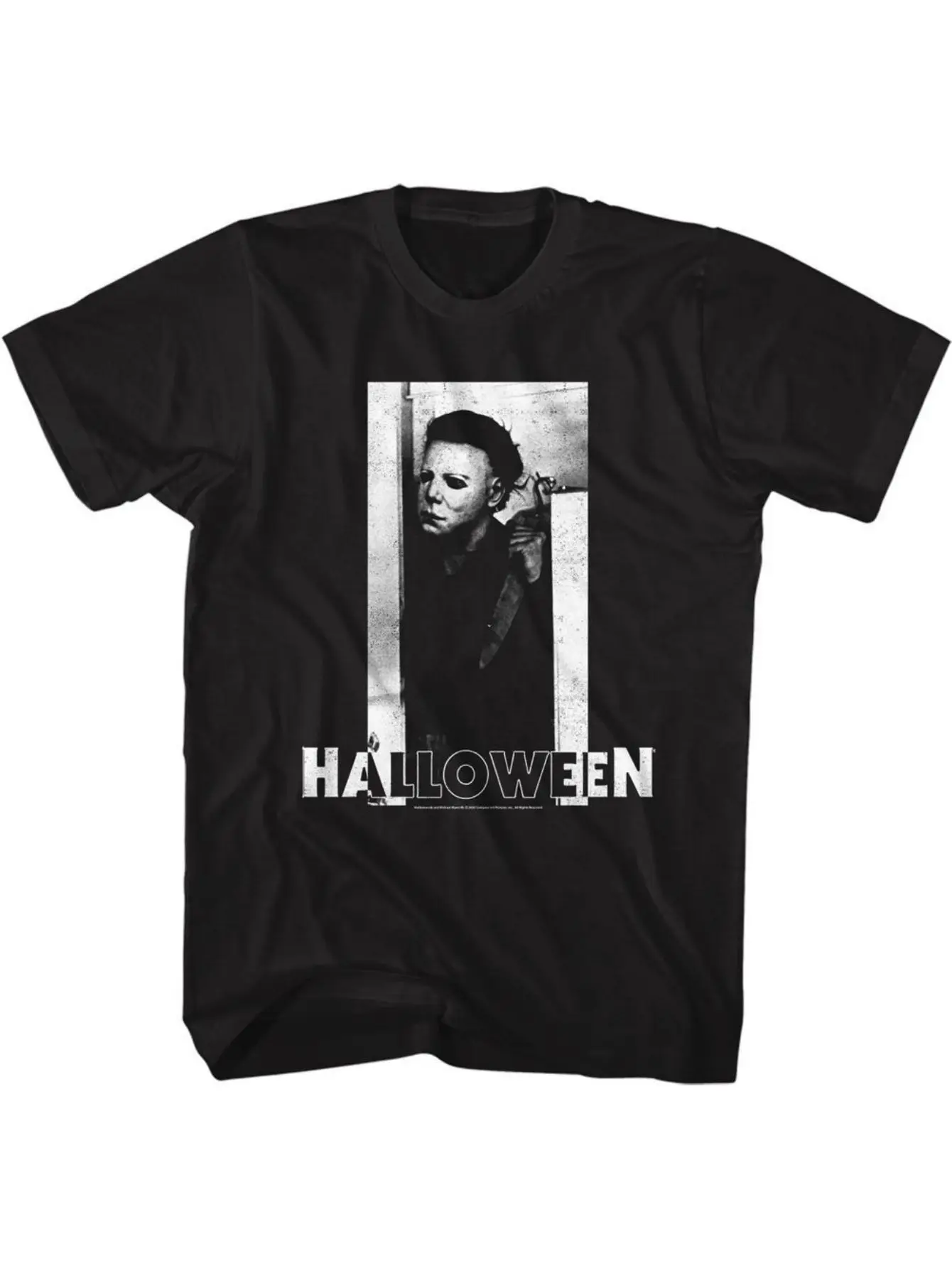 

Футболка с рисунком Майкла Майерса на Хэллоуин для мужчин и женщин — футболка из 100% хлопка, 180GSM, которую можно стирать в машине