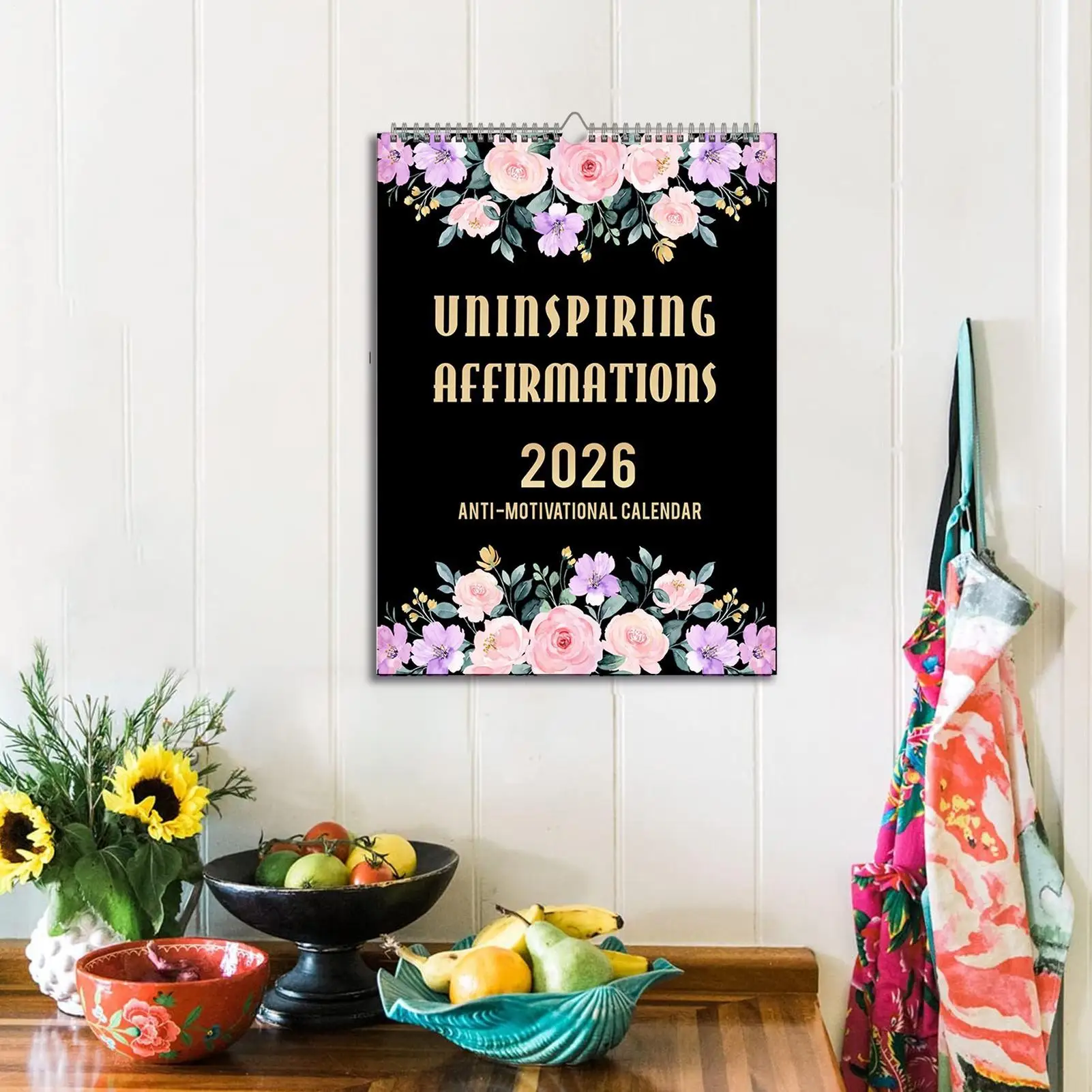 2026 Spiral Calendar Monthly Calendar Planner 2026 Funny Personal Time Management Planner With Ironic Motivational Quotes For