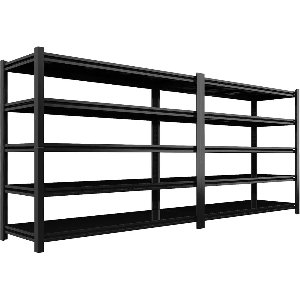 

5-Shelf Heavy-Duty Metal Storage Rack for Garage, Basement, Warehouse, and Supermarket