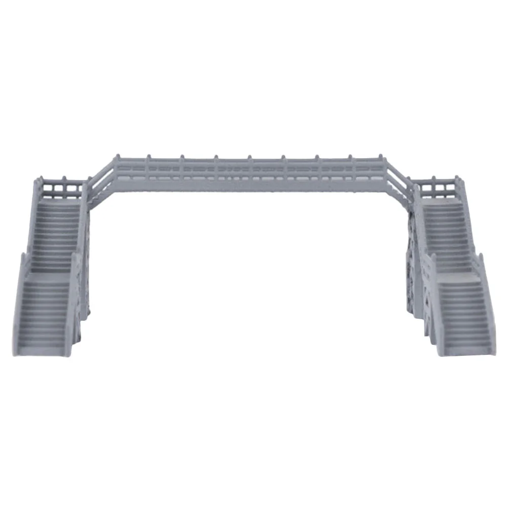 Modello Ponte pedonale Treni in scala Treni Ferrovia Modellazione Miniature Passerella Tavolo con sabbia Materiale Plastica Decorazione fai da te