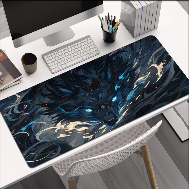 The King of Beasts Rubber Mousepad Office Large Gaming Mouse Mat PC Gamer Locking Edge Desk Mat Non-Slip Accessories XXL Rug