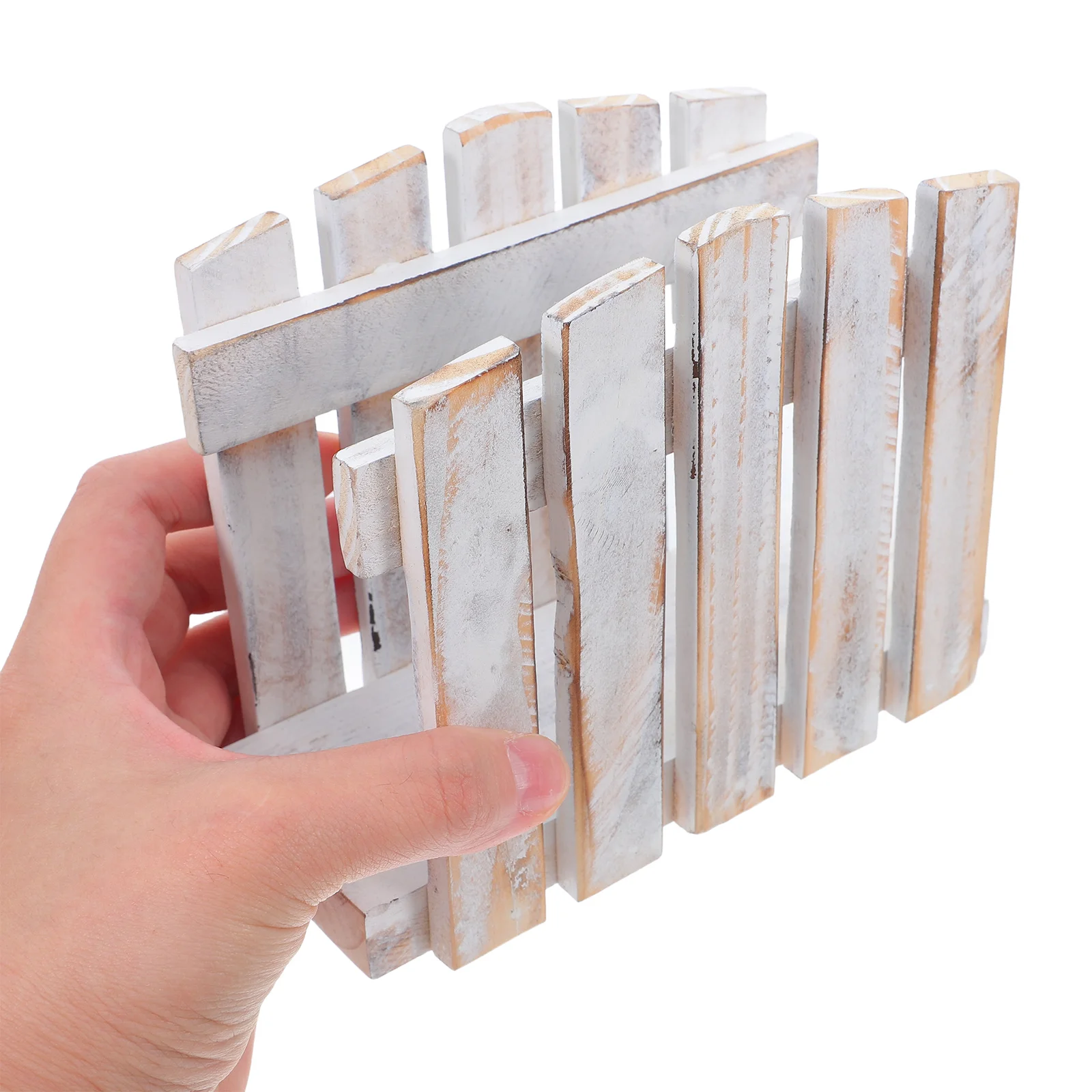 

Wooden Napkin Holder Paper Towel Rack Farmhouse Vintage Kitchen Table Decor Rustic Fence Design Stable Protective Wood Material