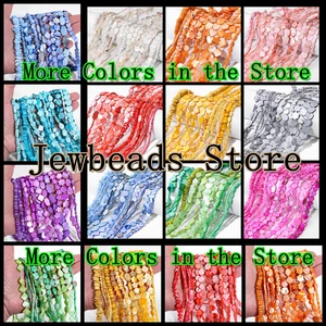 Natürlich von Süßwasserschalenperlenröhrchen, gefärbte Perle der Perle, lose Konten, um Schmuck zu machen, Rondelle Abstandhalter, Farbe, 7,5 6 Hauptverkaufsdekoration von Concha - №5