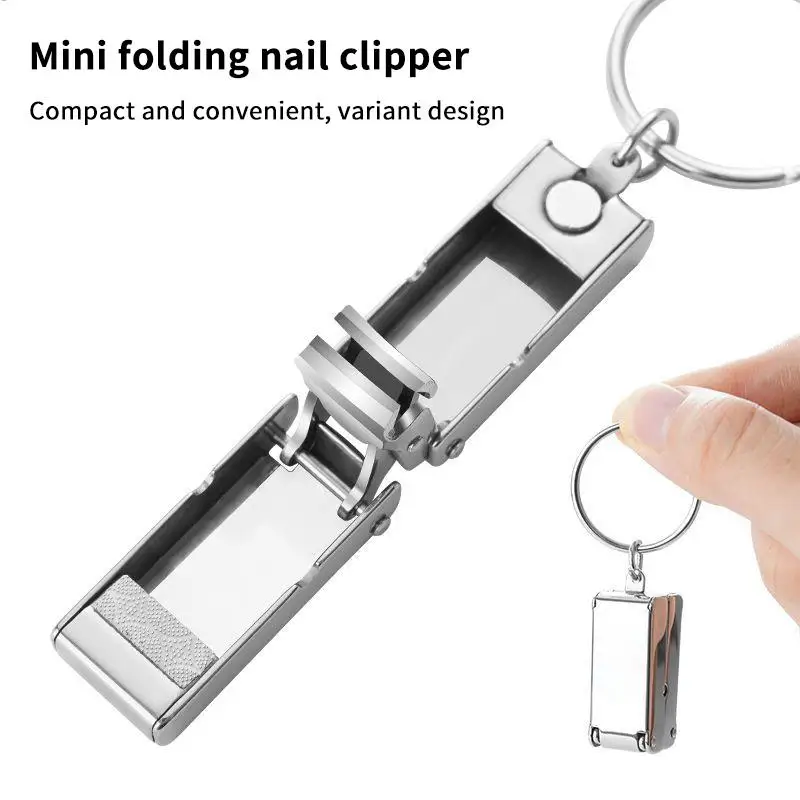 Mini Nail Cutter Folding  Portable Manicure Tool Compact and Durable for Office Travel and Home Use