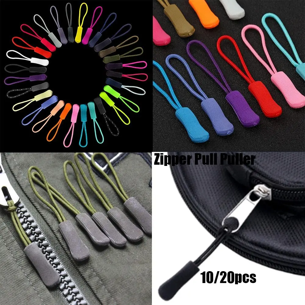 

10/20pcs High quality Bags Clip Buckle Travel Clothing Cord Rope Pullers Ends Lock Zips Zipper Pull Zip Puller Replacement