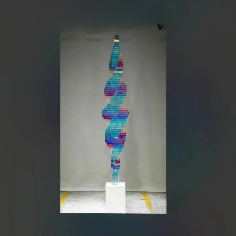 

Handmade resin sculpture art acrylic, stacked shape angel style display, hotel lobby and home villa decoration