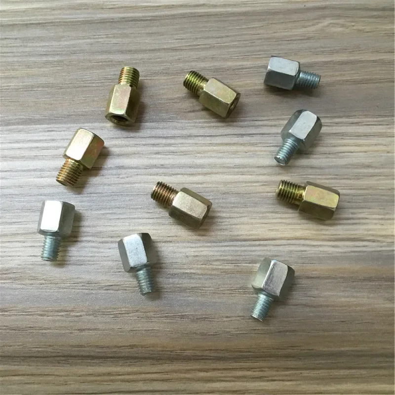 STARPAD 8mm 10mm ayna adaptör vidası pozitif olarak yüksek dönüştürme motosiklet dikiz aynası vidası, 10 adet