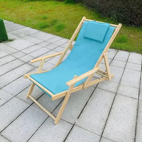 Handrail Wood Beach Chairs Recliner Balcony Home Folding Beach Chairs Portable Fishing Silla Plegable Outdoor Furniture