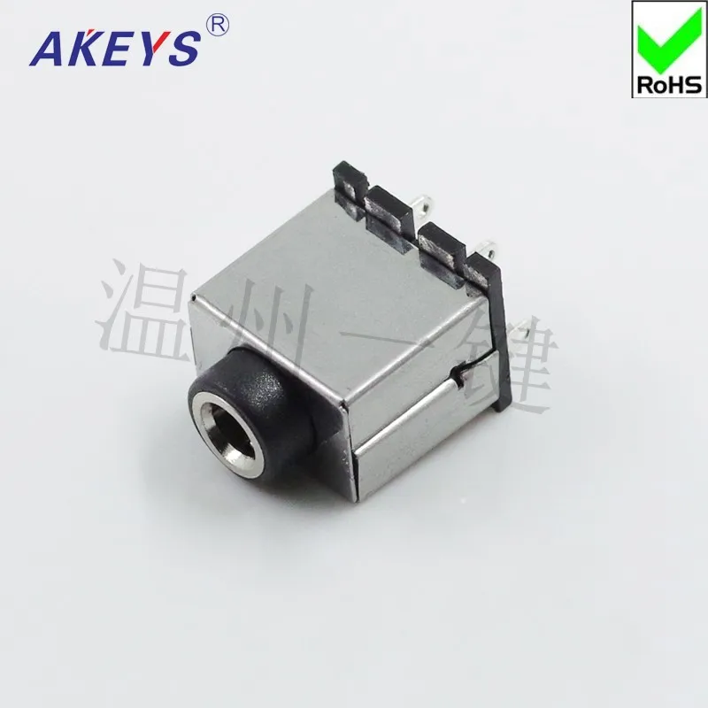 10 PCS PJ-3078 Headphone Socket Audio and Video Socket 3.5MM Five-foot Direct-plug Power Source Base Mono Channel