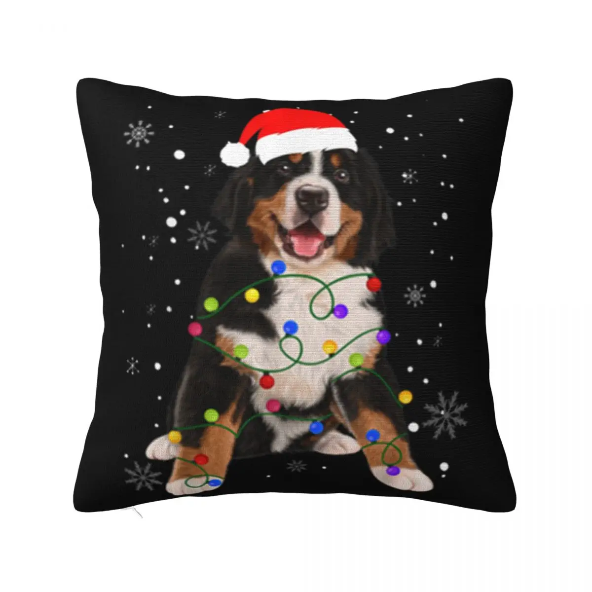 Official Bernese Mountain Dog Lights Christmas Matching Family Homme Different Male Pillow Case