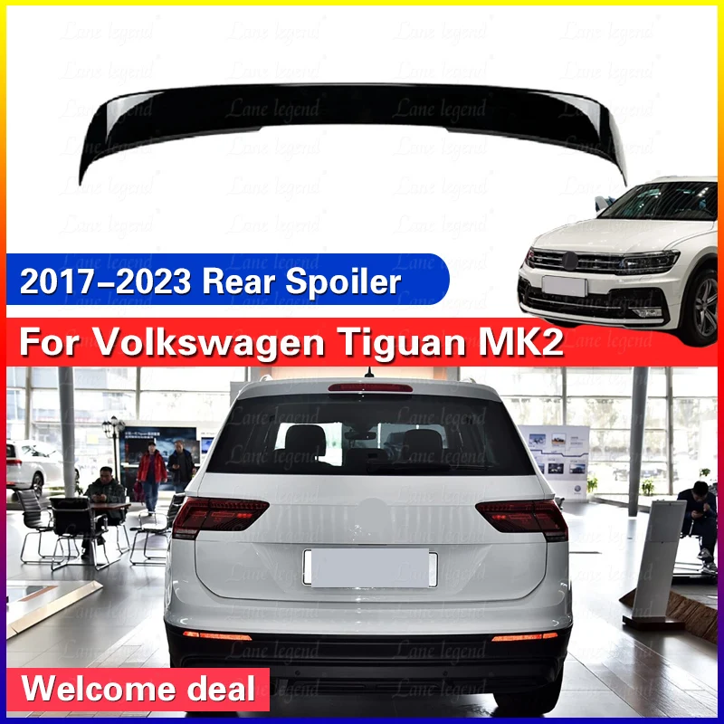 For VW Tiguan MK2 2017-2023 Standard Change R Line Car Rear Roof Lip Spoiler Tail Wing Rear Trunk Wing High Quality Body Kit