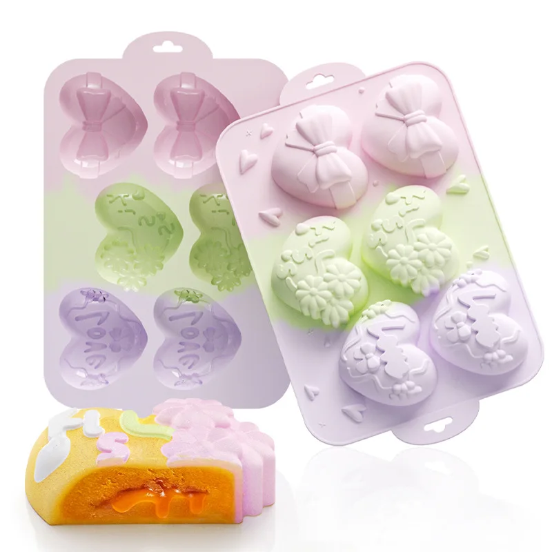 

New 3d Heart-shaped Flowers Silicone Molds Fondant Chocolate Mousse Baking Mold Diy Soap Resin Mold Cake Decorating Tools