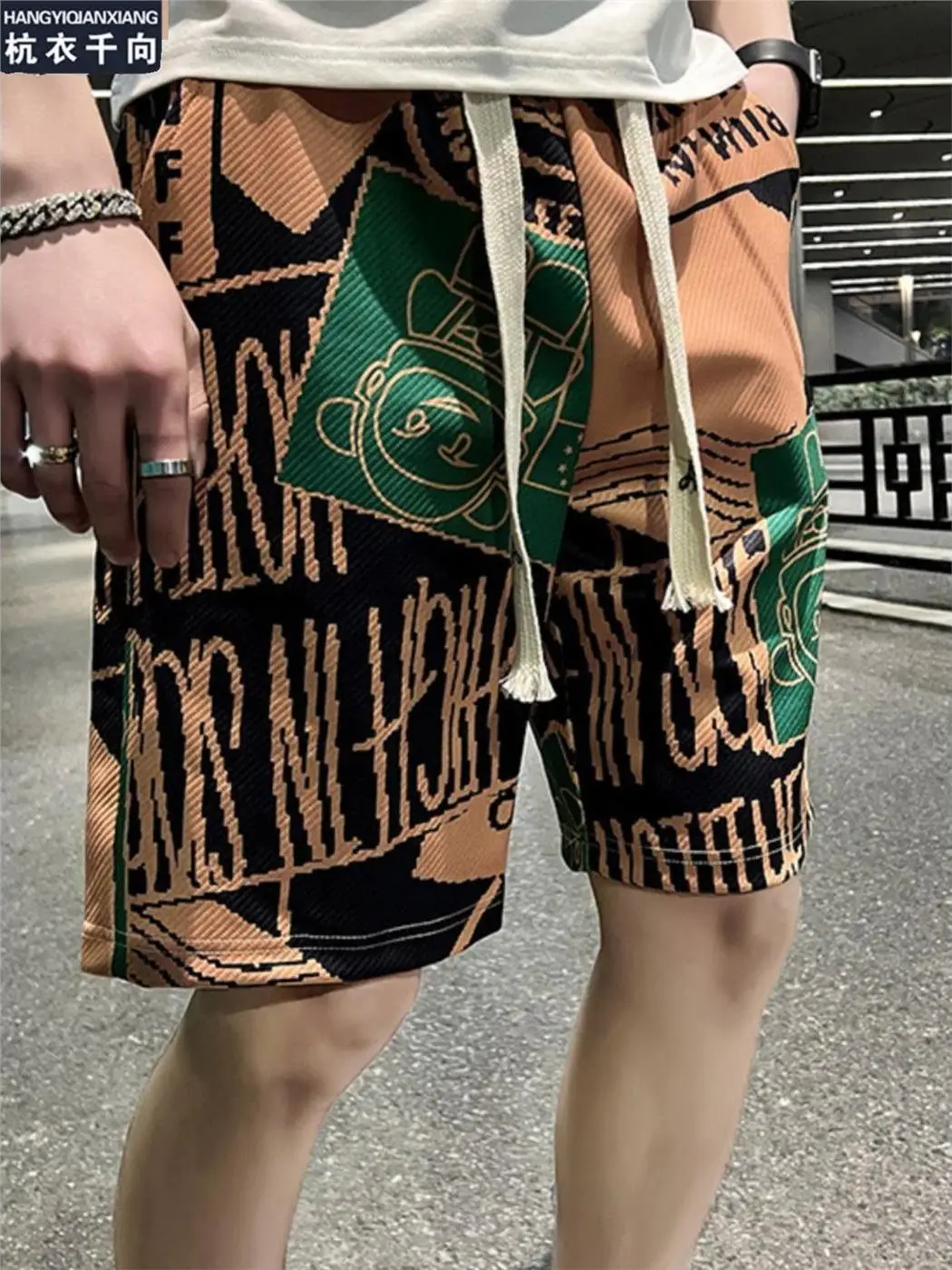 

Мужские летние свободные быстросохнущие спортивные брюки прямого кроя со средней посадкой, молодежные, повседневные, бежевого и кофейного цвета, несколько вариантов