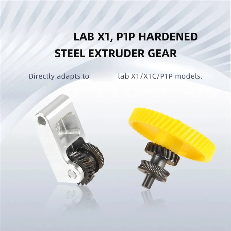 

AM-для Bambu Lab, шестерни экструдера, обновленная сборка из закаленной стали, износостойкий комплект для 3D-принтера Bambulab P1S P1P X1 X1C