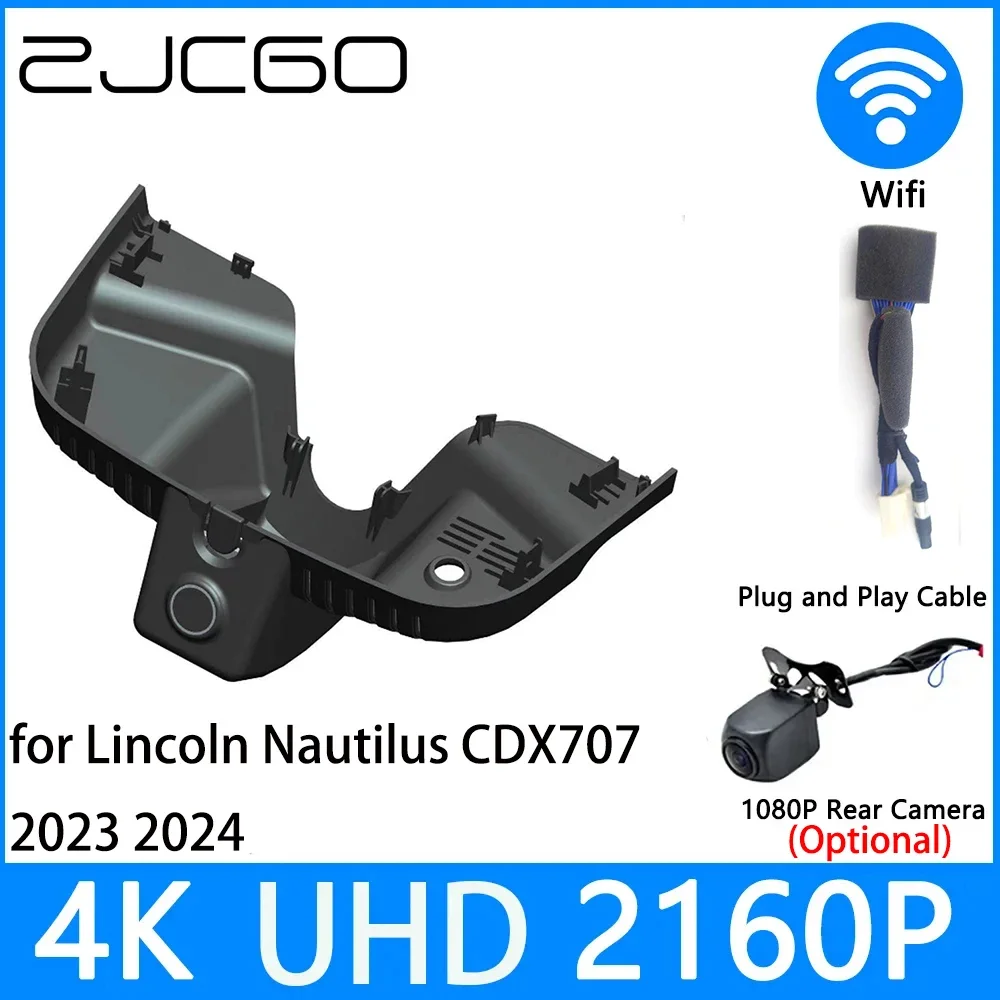 ZJCGO Dash Cam 4K UHD 2160P Car Video Recorder DVR Night Vision for Lincoln Nautilus CDX707 2023 2024