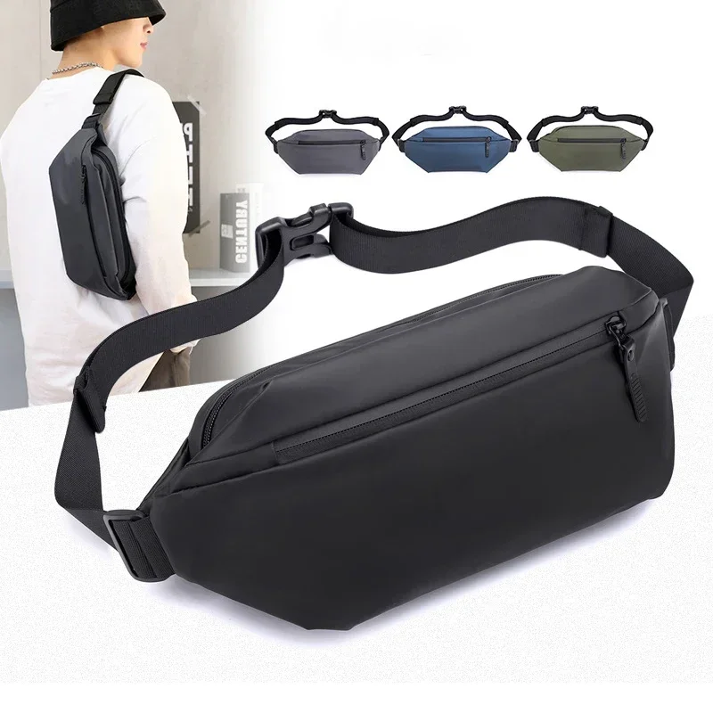

Men Waist Fanny Pack Sling Chest Bag Purse Travel Sports Multi-Pocket Fashion Casual Climb Male Nylon Pouch Bum Hip Belt Bags