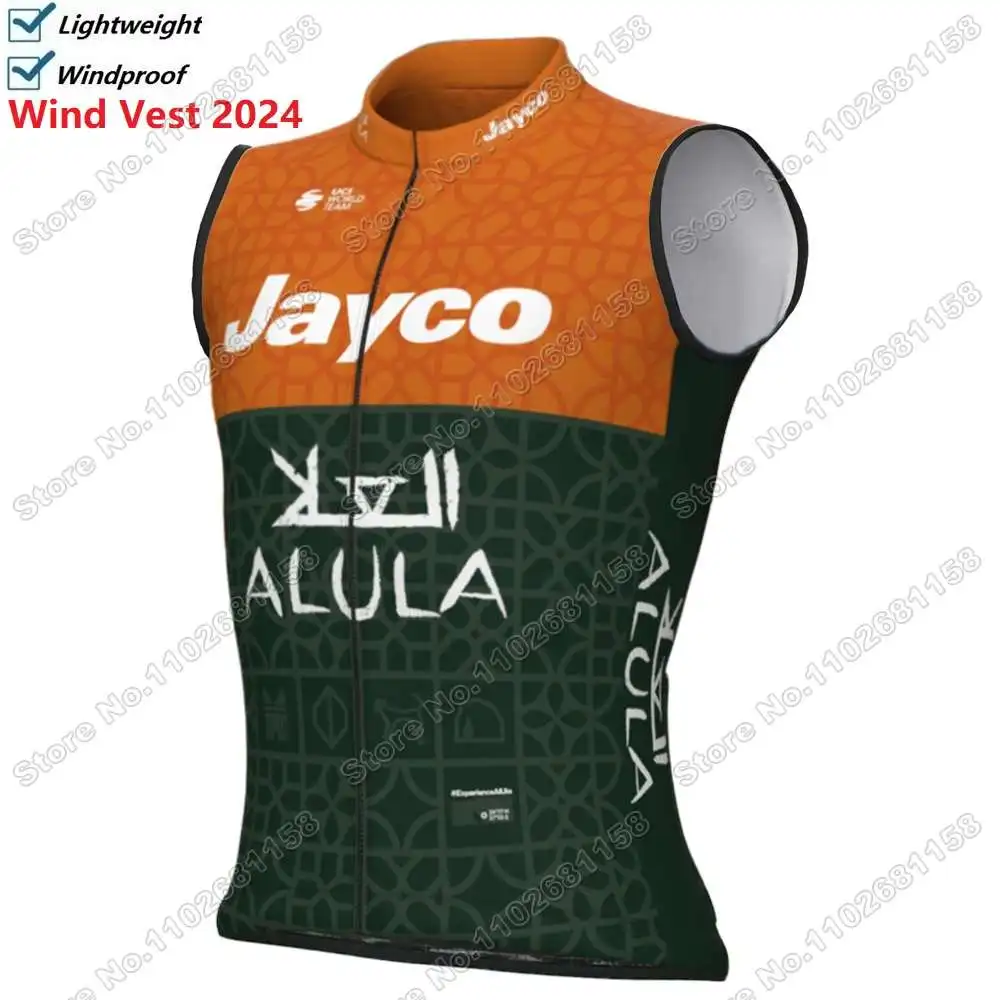 2025 JAYCO ALULA فريق الدراجات سترة يندبروف الرجال الرياح سترة الطريق الدراجات جيرسي أكمام دراجة سترة واقية دراجة الملابس