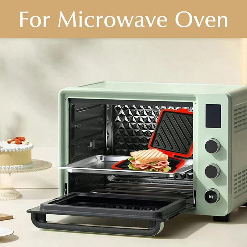 

Kitchen Essential 1PC: Fast Heat Silicone Baking Tray with Butter Knife for Oven, Toaster, and Microwave Use