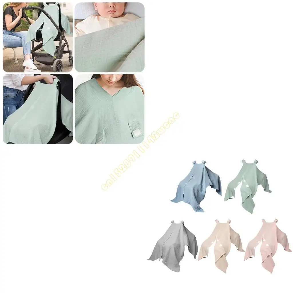 

Multifunction Muslin Infant seats Cover Protective Baby Car seats Canopy Simple to Use DXAD