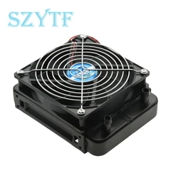 1pcs Low Noise 120 x 120mm Water Cooling CPU Cooler Row Heat Exchanger Radiator with Fan