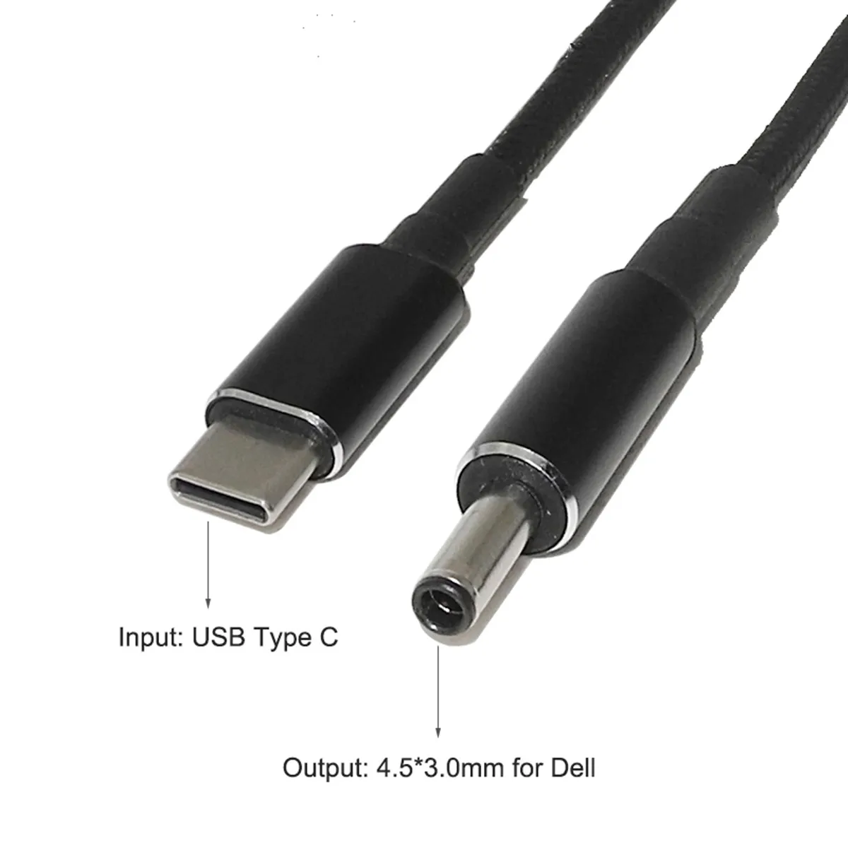 100W USB Type C male Fast Charging Cable for Dell Inspiron 11 13 14 15 3000-7000 Series Vostro 5502 5401 USB-C to 4.5X3.0mm Adap